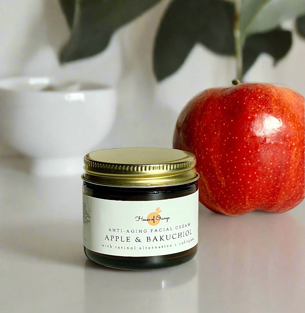 Apple & Bakuchiol Facial Cream (Retinol Alternative + Collagen)