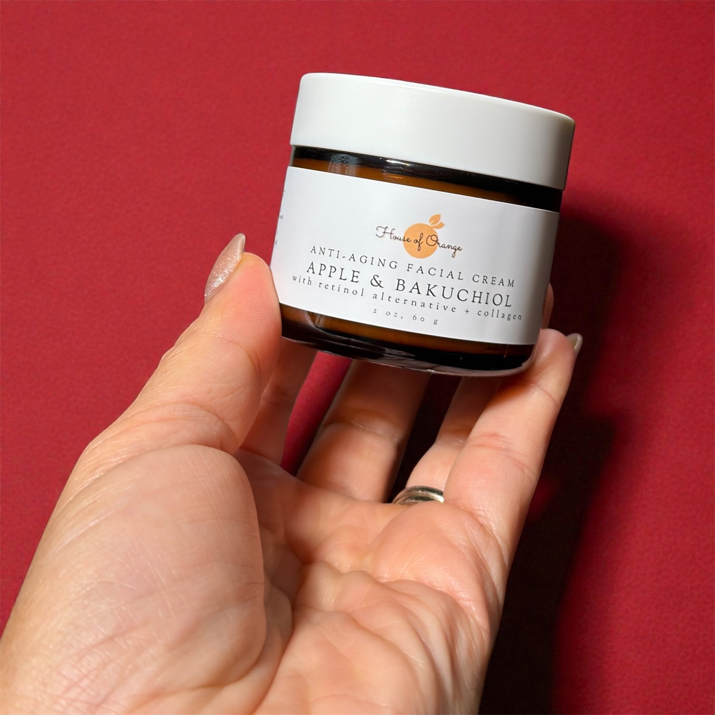 Apple & Bakuchiol Facial Cream (Retinol Alternative + Collagen)