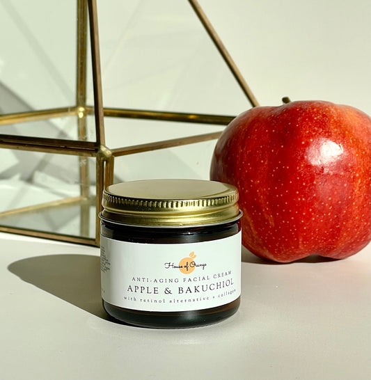 Apple & Bakuchiol Facial Cream (Retinol Alternative + Collagen)