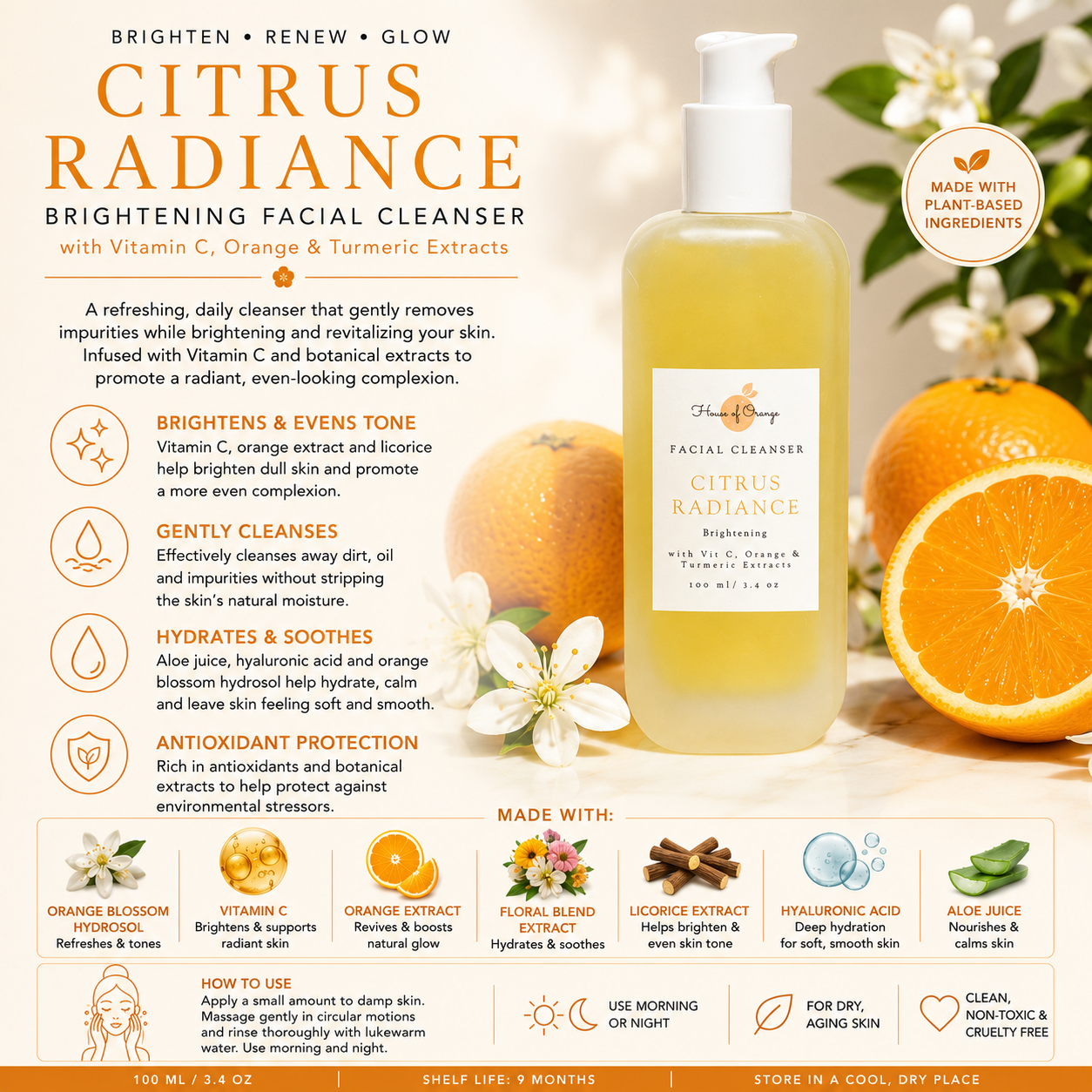 Citrus Radiance Brightening Facial Cleanser