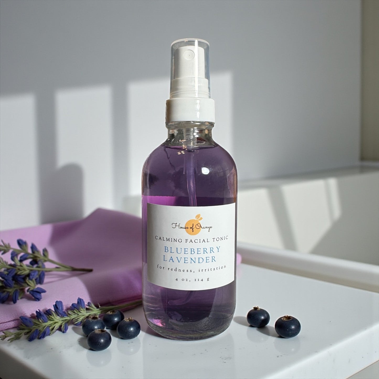Blueberry Lavender Calming Facial Tonic (redness, sensitivity, irritation)