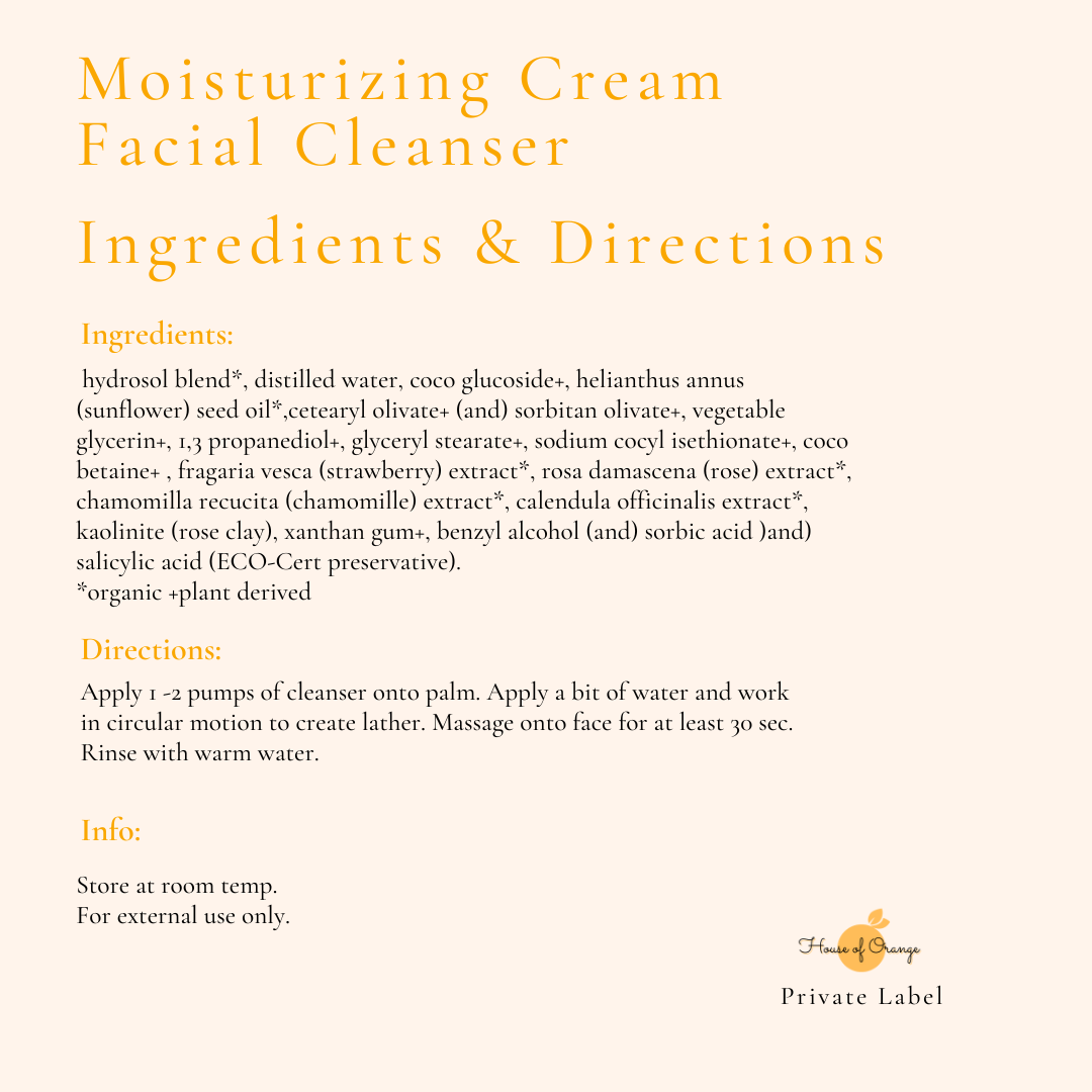 Moisturizing Cream Facial Cleanser (dry, sensitive, mature skin types)
